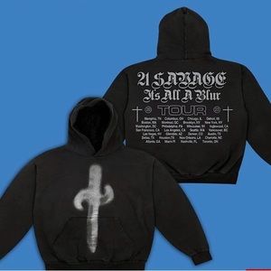 Drake + 21 Savage IAAB tour hoodie it was all a blur sweater men X-Large hoodie